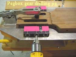 Pegbox gear drilling jig