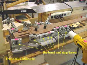 Frame holes drilling jig