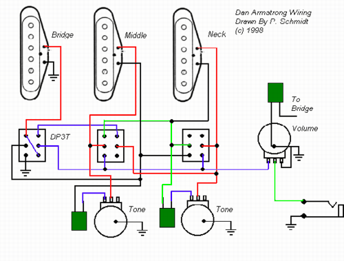 Dan Armstrong Super Strat Article and Wiring Diagram double switch wiring diagram for strat 